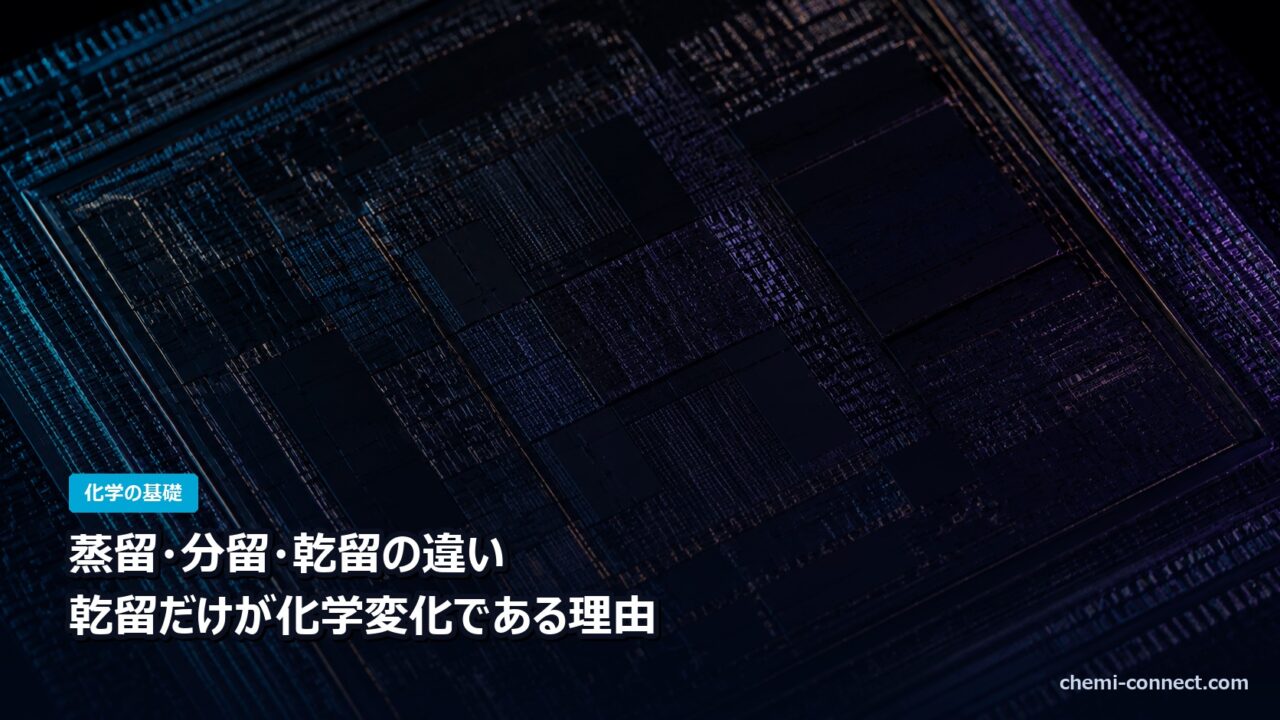 蒸留 分留 乾留の違い 乾留だけが化学変化