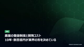 農薬の登録制度と開発コスト