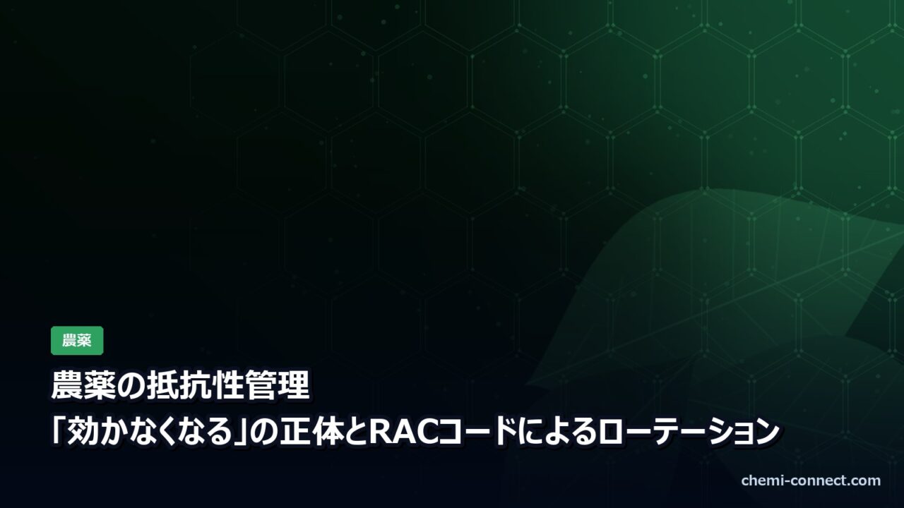 農薬の抵抗性管理|RACコードによるローテーション